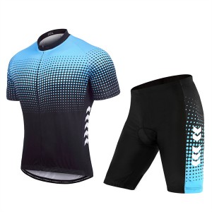 High Quality Custom Sports Fitness Style Solid Color Quick -dry Cycling suit（Top+short）Cycl52365