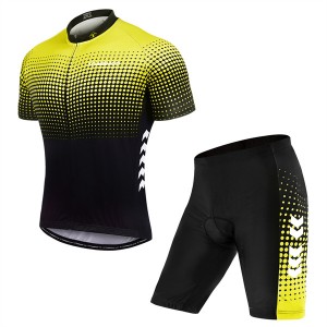High Quality Custom Sports Fitness Style Solid Color Quick -dry Cycling suit（Top+short）Cycl52365