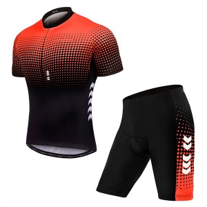 High Quality Custom Sports Fitness Style Solid Color Quick -dry Cycling suit（Top+short）Cycl52365