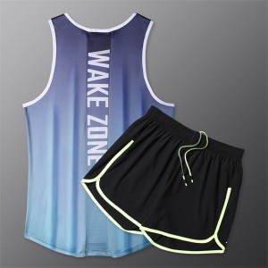 Summer quick Dry ice silk vest and shorts gym suit BX12356